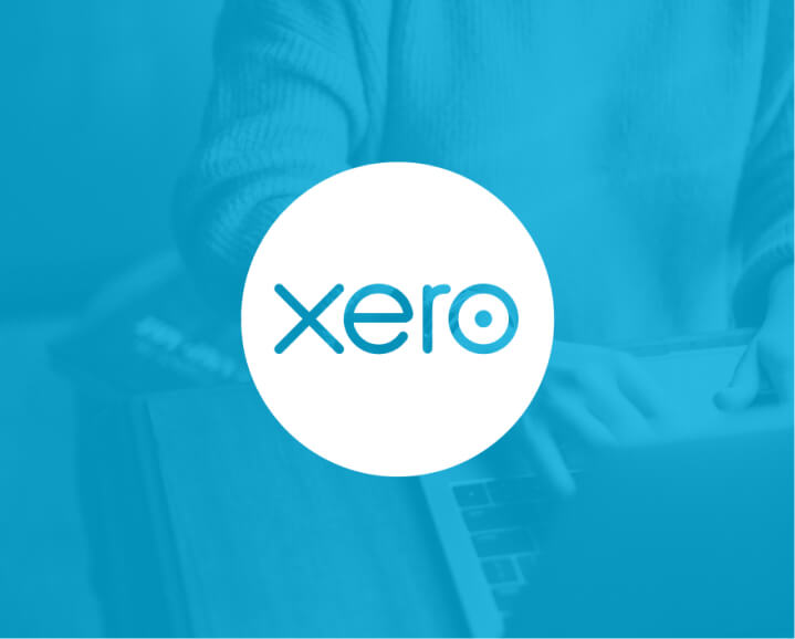 Xero logo on a blue background